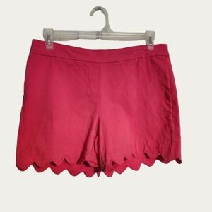 Hope & Harlow Hot Pink Scalloped Shorts